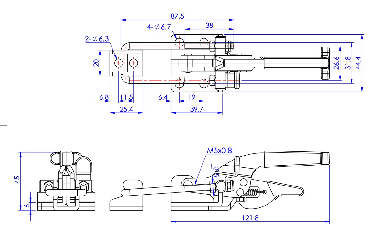 GH-431-R Datenblatt Verschlussspanner Bügelspanner horizontal 3180N